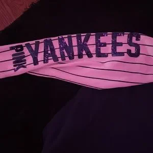 Débardeur Victoria's Secret PINK New York Yankees – Taille L, Marine, Coton/polyester